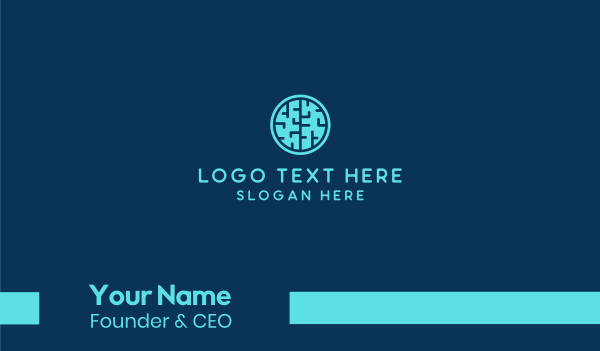 Tech Brain Circle Business Card Design Image Preview