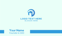 Moon Building Construction Business Card Preview