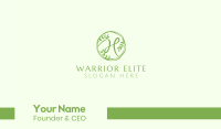 Green Herbal Letter H Business Card Image Preview