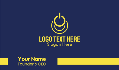 Yellow Power Smile Business Card
