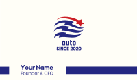 Patriotic Flag Banner Business Card Image Preview