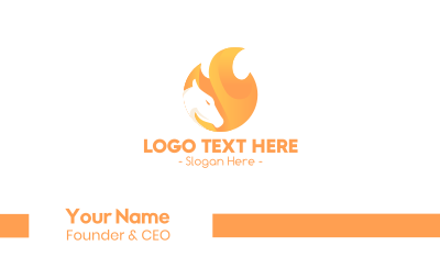 Fiery Horse Business Card Image Preview