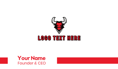 Gamer Bull Business Card Image Preview