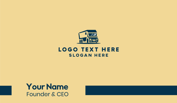 Cargo Delivery Truck Business Card Design Image Preview