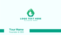 Green Hand Glove Business Card Design