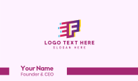 Speedy Letter F Motion Business Card Preview