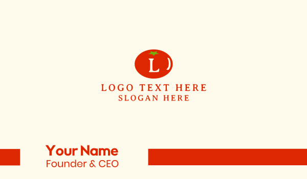 Fresh Tomato Lettermark Business Card Design Image Preview