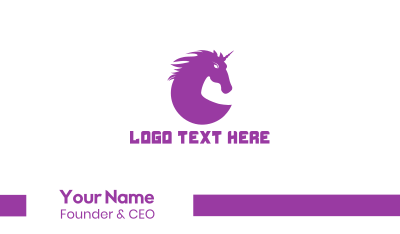 Purple Unicorn Gaming Business Card