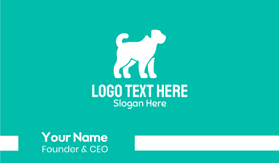 Pet Dog Silhouette Business Card