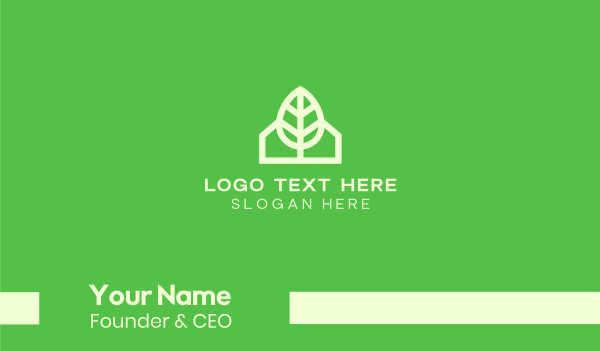 Eco House Home Business Card Design Image Preview