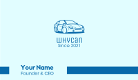 Blue Sedan Car Business Card Image Preview