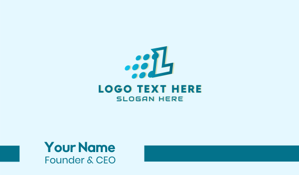 Modern Tech Letter L Business Card Design Image Preview