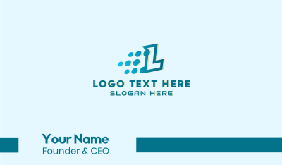Modern Tech Letter L Business Card Image Preview