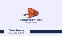 Orange Ticket Roll Business Card Design