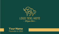 Golden Ox Monoline Business Card Preview