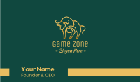 Golden Ox Monoline Business Card Design