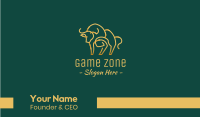 Golden Ox Monoline Business Card Image Preview