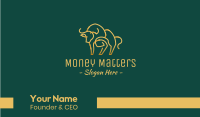 Golden Ox Monoline Business Card Image Preview
