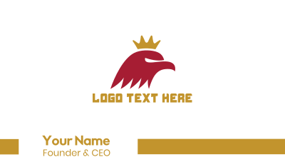 Red Eagle King Business Card Image Preview