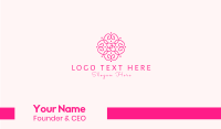 Pink Dainty Pattern  Business Card Image Preview