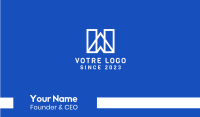 Modern Letter W Business Card Image Preview