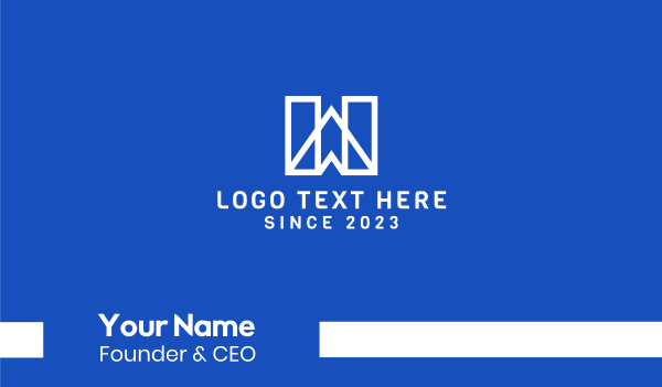 Modern Letter W Business Card Design Image Preview