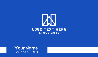 Modern Letter W Business Card Image Preview