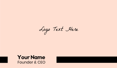Retro Handwriting Business Card Image Preview