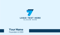 Blue Triple Number 7  Business Card Image Preview