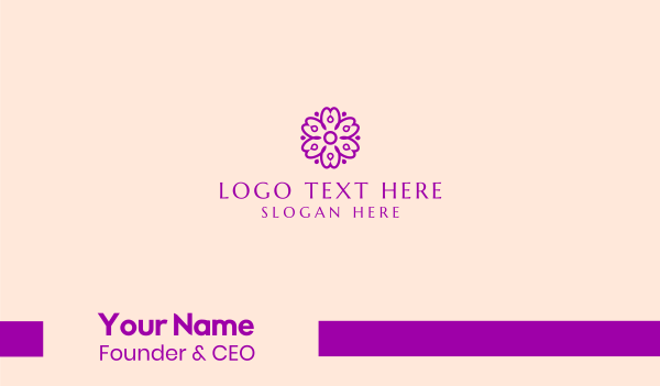 Purple Flower Bloom Business Card Design Image Preview