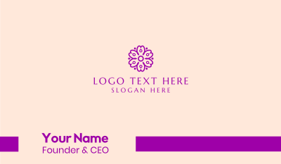 Purple Flower Bloom Business Card Image Preview