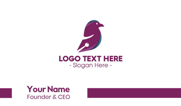 Digital Bird Business Card Design Image Preview