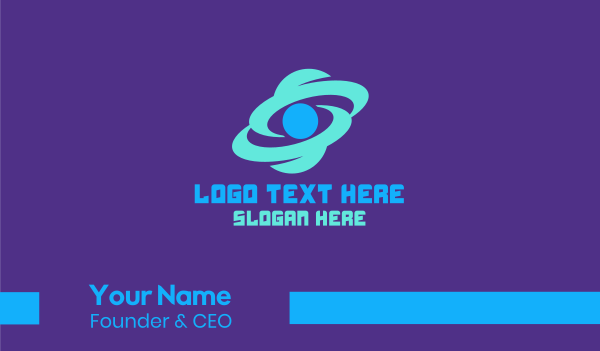 Blue Galaxy Business Card Design Image Preview