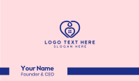 Blue Heart Home Business Card Image Preview