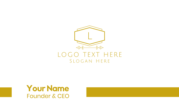 Golden Luxurious Lettermark Business Card Design Image Preview