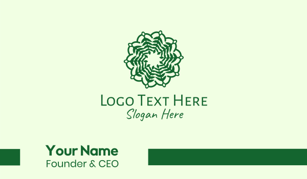 Nature Fern Pattern  Business Card Design Image Preview