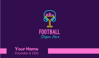 Neon Cocktail Headphones Business Card Image Preview