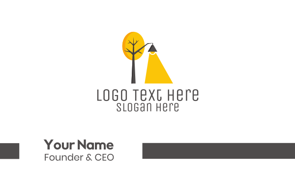 Landscape Tree Lamp Business Card Design Image Preview