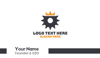 Mechanical Cog Crown Business Card Image Preview