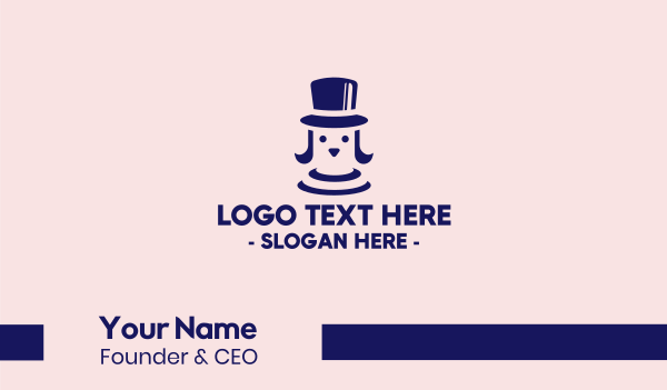 Stylish Elegant Dog Business Card Design Image Preview