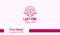 Pink Monoline Lovebird  Business Card Image Preview