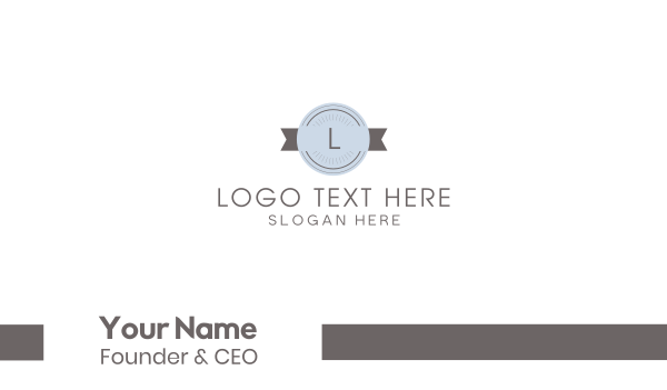 Retro Stamp Lettermark Business Card Design Image Preview