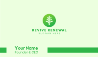 Green Round Eco Tree Business Card Image Preview