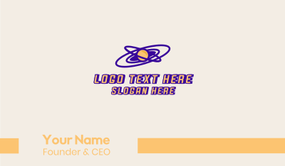 Yellow Planet Business Card Image Preview