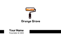 Orange Paint Roller Business Card Image Preview