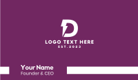 Letter D Lightning Business Card Preview