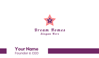 Pink Star Lettermark Business Card Image Preview