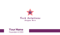 Pink Star Lettermark Business Card Image Preview