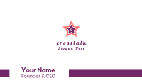 Pink Star Lettermark Business Card Image Preview