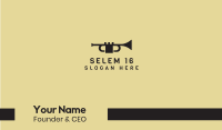 Black Music Trumpet Business Card Image Preview